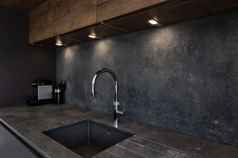 AG Quartz Concrete (cabinetry by Audus Kitchens)