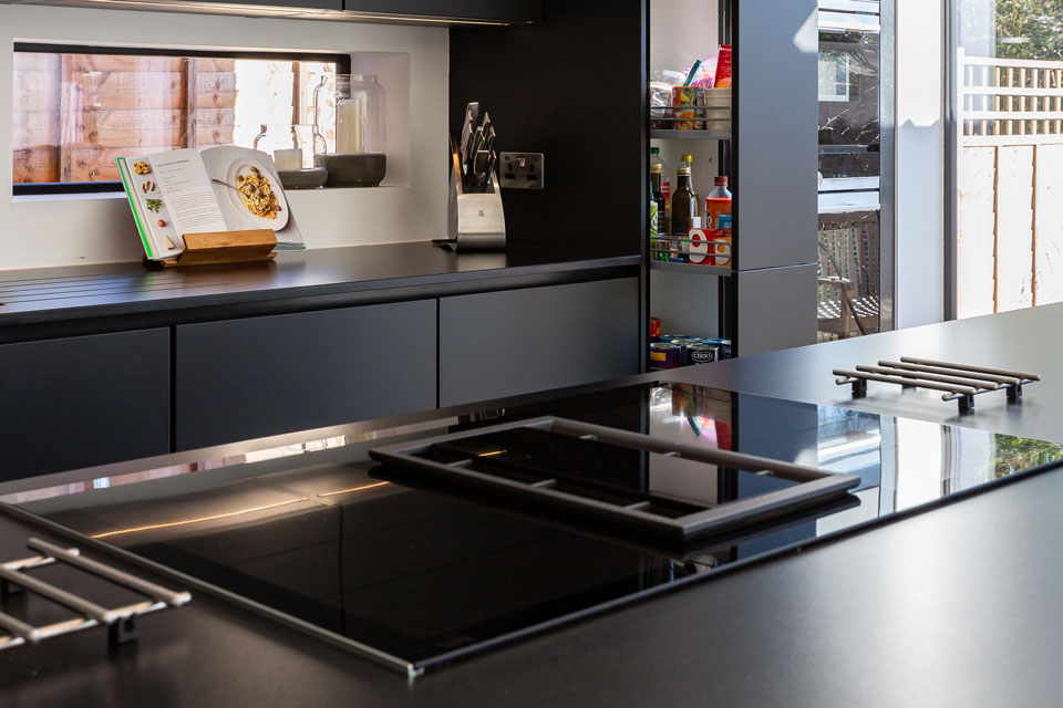 Silestone Negro Tebas Suede (cabinetry by Audus Kitchens)