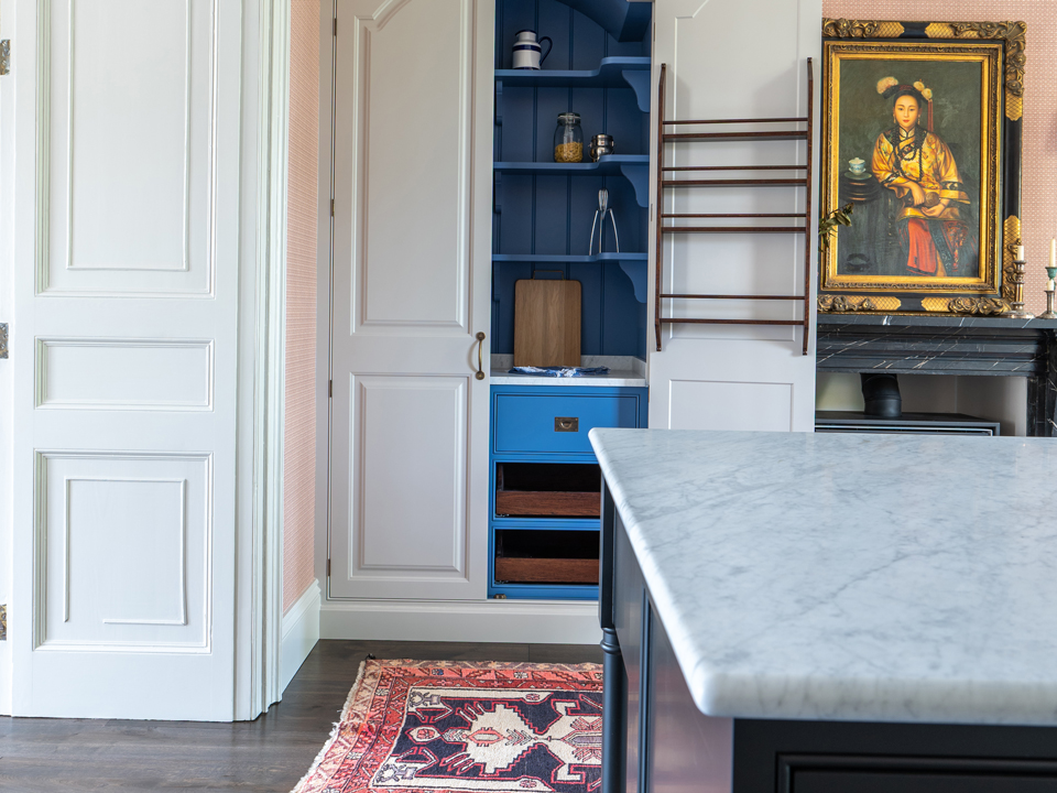 Honed Carrara Marble (cabinetry by Heaven & Stubbs)