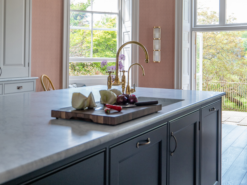 Honed Carrara Marble (cabinetry by Heaven & Stubbs)