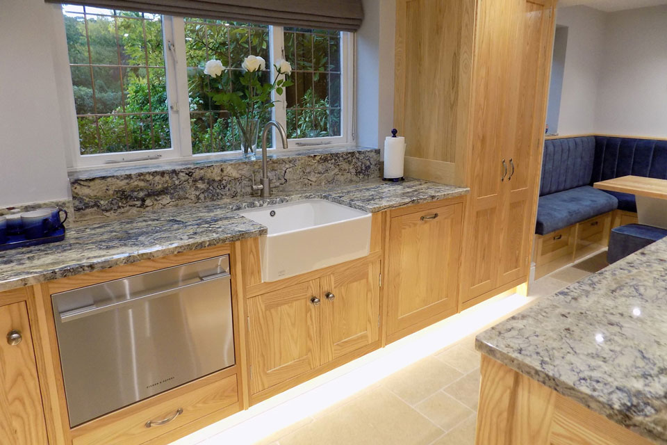 Azzurite Extra Granite (cabinetry by Rose County Interiors)
