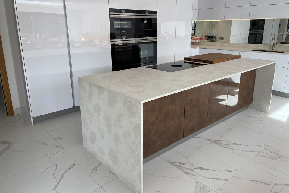 AG Quartz Vanilla Concrete (cabinetry by Thomas Charles Grant)